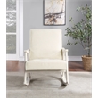 Scranton & Co Mid-Century Rocker in Linen White with Antique White Frame