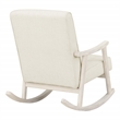 Scranton & Co Mid-Century Rocker in Linen White with Antique White Frame