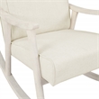 Scranton & Co Mid-Century Rocker in Linen White with Antique White Frame