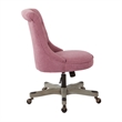 Scranton & Co Tufted Office Chair in Orchid Purple with Gray Wood Base