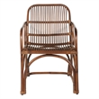 Scranton & Co Rattan Accent Chair in Brown with Sled Base Fully Assembled