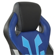 Scranton & Co Gaming Chair in Blue Faux Leather with Lumbar Support