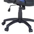 Scranton & Co Gaming Chair in Black Faux Leather with Blue Accents