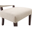 Scranton & Co Accent Chair in Cream Fabric with Solid Wood Legs