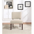 Scranton & Co Accent Chair in Cream Fabric with Solid Wood Legs