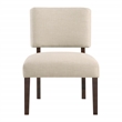 Scranton & Co Accent Chair in Cream Fabric with Solid Wood Legs