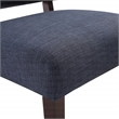 Scranton & Co Accent Chair in Navy Fabric with Solid Wood Legs