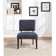 Scranton & Co Accent Chair in Navy Fabric with Solid Wood Legs