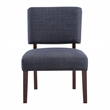 Scranton & Co Accent Chair in Navy Fabric with Solid Wood Legs