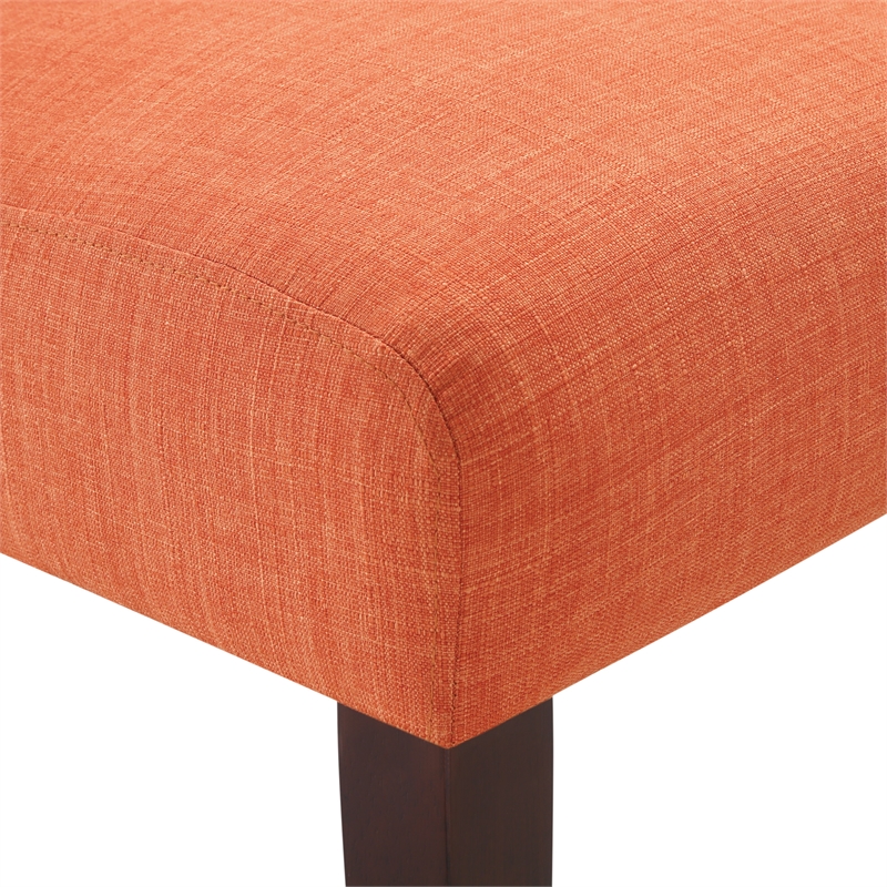 Scranton & Co Accent Chair in Tangerine Orange with Solid Wood Legs