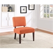 Scranton & Co Accent Chair in Tangerine Orange with Solid Wood Legs