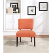 Scranton & Co Accent Chair in Tangerine Orange with Solid Wood Legs