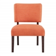 Scranton & Co Accent Chair in Tangerine Orange with Solid Wood Legs