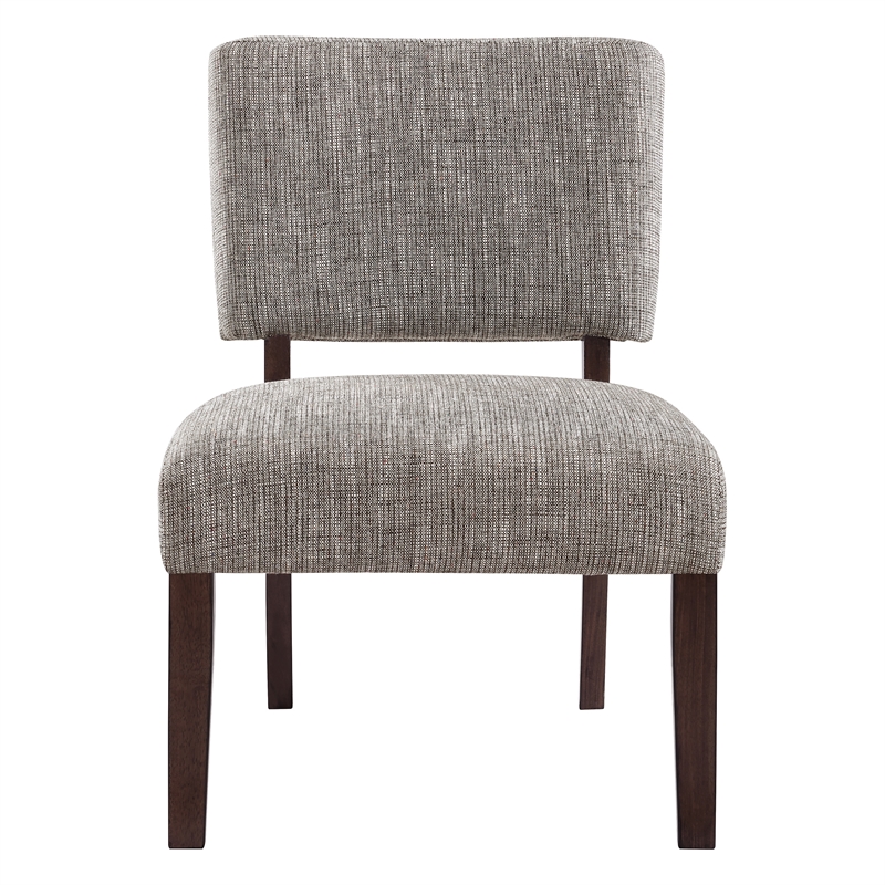 Scranton & Co Accent Chair in Speckled Charcoal with Wood Legs