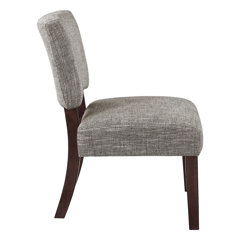 Scranton & Co Accent Chair in Speckled Charcoal with Wood Legs