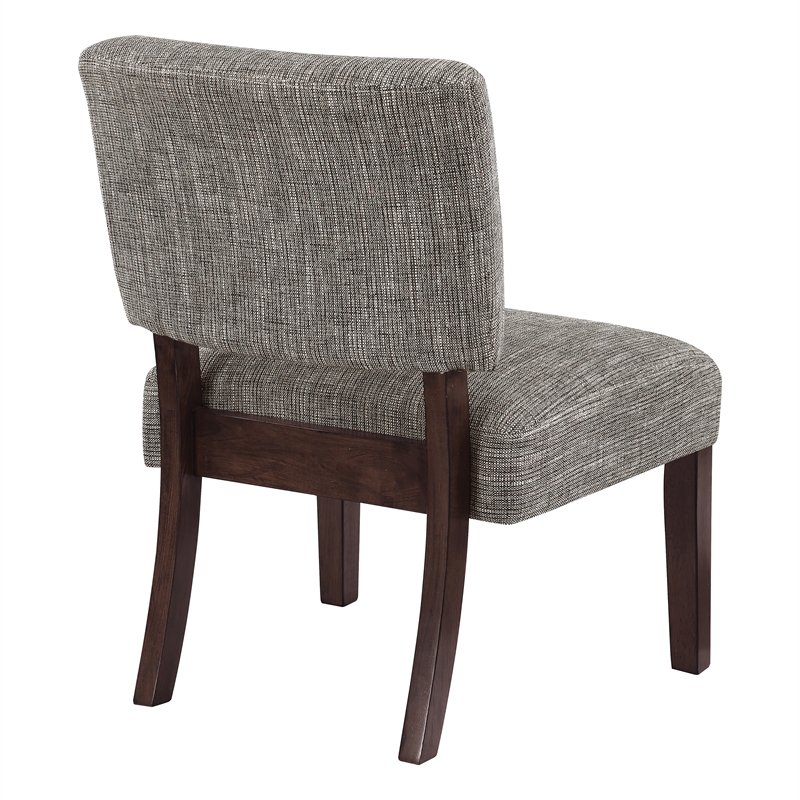 Scranton & Co Accent Chair in Speckled Charcoal with Wood Legs