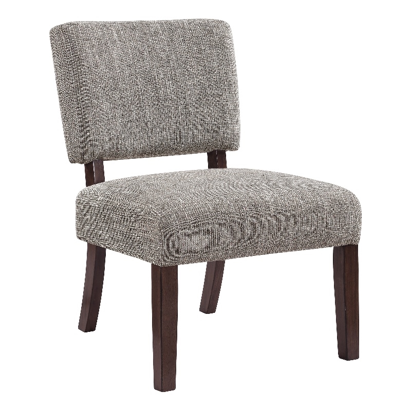 Scranton & Co Accent Chair in Speckled Charcoal with Wood Legs