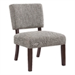 Scranton & Co Accent Chair in Speckled Charcoal with Wood Legs