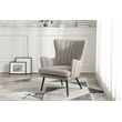 Scranton & Co Channel Tufted Accent Chair in Cappuccino with Grey Legs