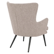 Scranton & Co Channel Tufted Accent Chair in Cappuccino with Grey Legs