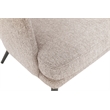 Scranton & Co Channel Tufted Accent Chair in Cappuccino with Grey Legs