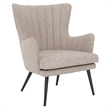 Scranton & Co Channel Tufted Accent Chair in Cappuccino with Grey Legs