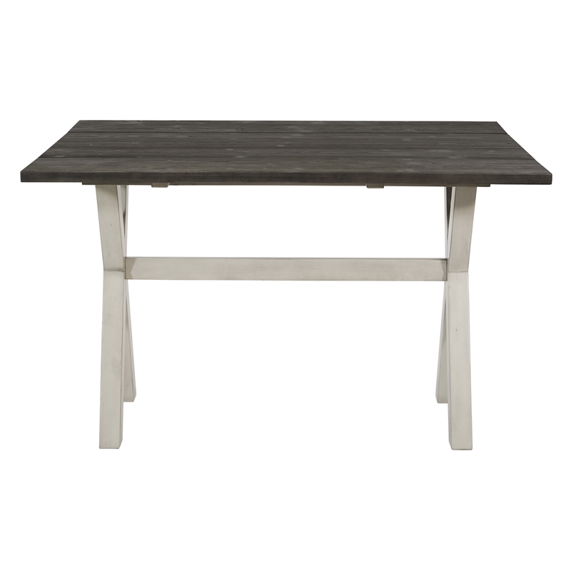Scranton & Co Farmhouse Flip Top Table in Charcoal Engineered Wood