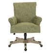 Scranton & Co Office Chair in Olive Green Fabric with Grey Wash Wood