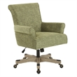 Scranton & Co Office Chair in Olive Green Fabric with Grey Wash Wood