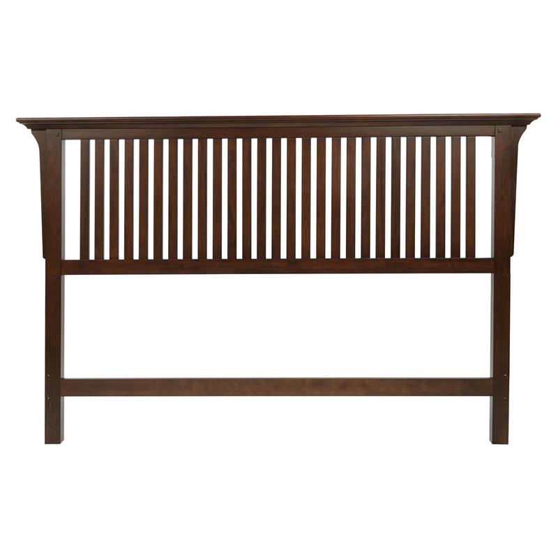 Scranton & Co King Headboard in Vintage Oak Solid Wood with Mission Slat Design