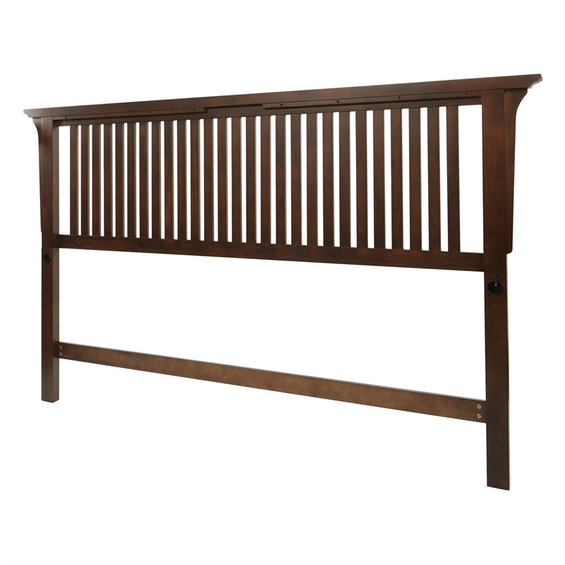 Scranton & Co King Headboard in Vintage Oak Solid Wood with Mission Slat Design