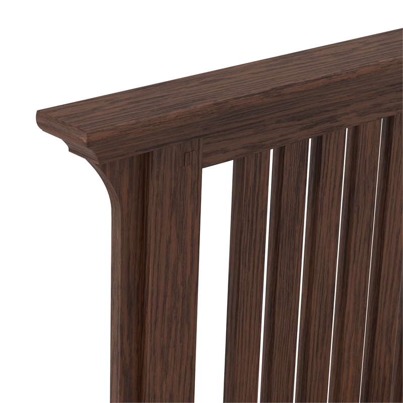 Scranton & Co King Headboard in Vintage Oak Solid Wood with Mission Slat Design