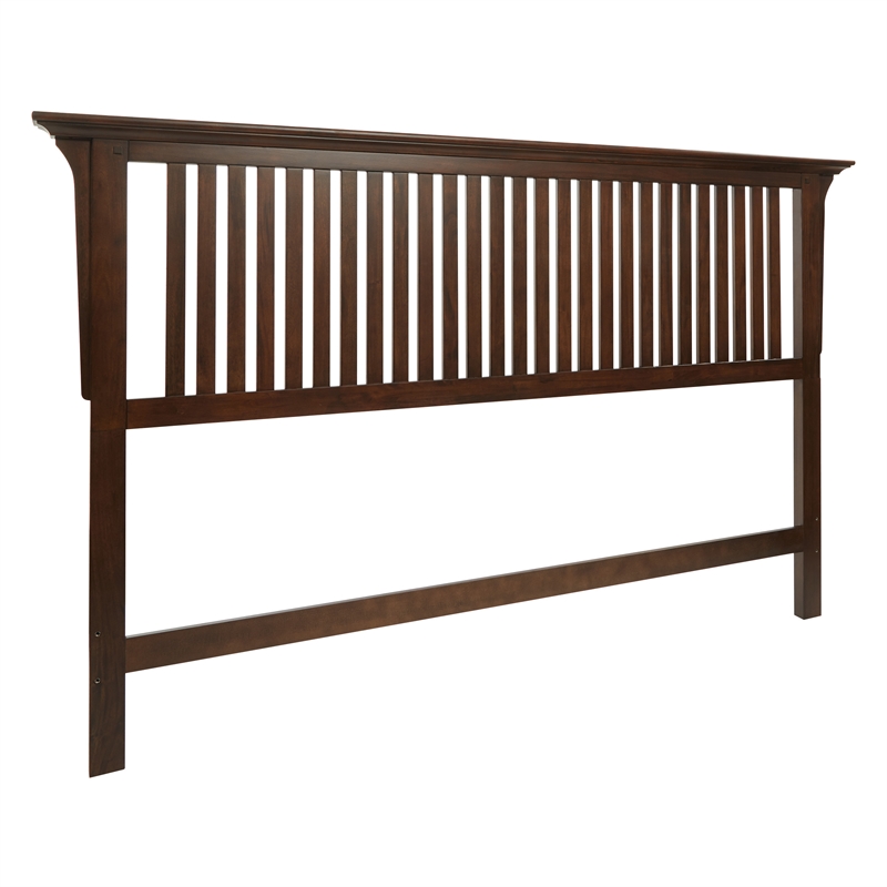 Scranton & Co King Headboard in Vintage Oak Solid Wood with Mission Slat Design