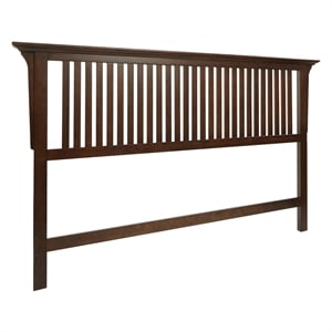 Scranton & Co King Headboard in Vintage Oak Solid Wood with Mission Slat Design
