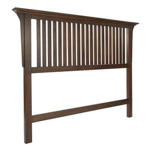 Scranton & Co Queen Headboard in Vintage Oak Solid Wood with Mission Slat Design