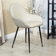 Scranton & Co Mid-Century Modern Accent Chair in Fog Gray with Black Frame