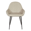 Scranton & Co Mid-Century Modern Accent Chair in Fog Gray with Black Frame
