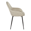 Scranton & Co Mid-Century Modern Accent Chair in Fog Gray with Black Frame