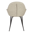Scranton & Co Mid-Century Modern Accent Chair in Fog Gray with Black Frame