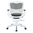 Scranton & Co Office Chair in Black Mesh with Flip Arms and Lumbar Support