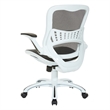 Scranton & Co Office Chair in Black Mesh with Flip Arms and Lumbar Support