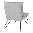 Scranton & Co Accent Chair in Dove Gray Fabric with Black Hairpin Legs