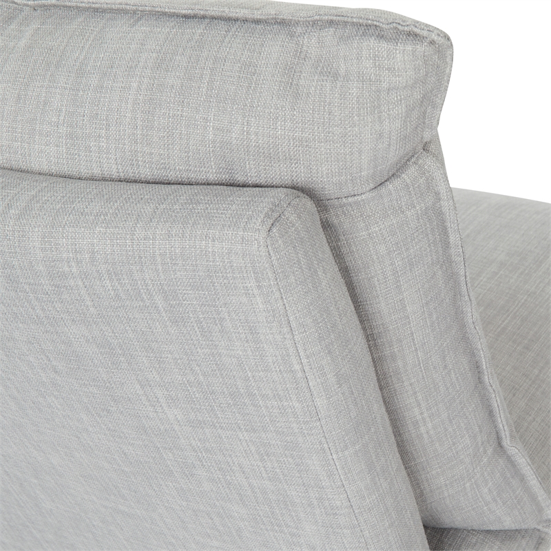 Scranton & Co Accent Chair in Dove Gray Fabric with Black Hairpin Legs