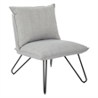 Scranton & Co Accent Chair in Dove Gray Fabric with Black Hairpin Legs