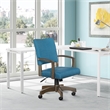 Scranton & Co Bankers Chair in Blue Fabric with Gray Wood & Nailhead Trim