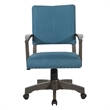 Scranton & Co Bankers Chair in Blue Fabric with Gray Wood & Nailhead Trim