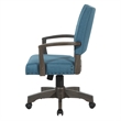 Scranton & Co Bankers Chair in Blue Fabric with Gray Wood & Nailhead Trim