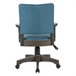 Scranton & Co Bankers Chair in Blue Fabric with Gray Wood & Nailhead Trim