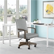 Scranton & Co Antique Gray Banker's Chair in Gray Fabric with Nailhead Trim