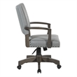 Scranton & Co Antique Gray Banker's Chair in Gray Fabric with Nailhead Trim